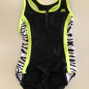 Target Stripped Yellow and Black Swimsuit in Kids